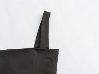 Mono de pierna ancha para mujer, color sólido, correas con cremallera lateral, monos de moda para mujer. - details 3