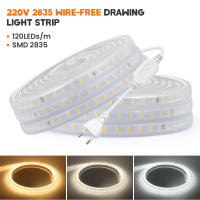 GAHADA Luz de Tira LED de Alta Brillo Impermeable, 2835 V, 120LEDs/m, Lámpara de Iluminación Flexible para Exteriores con Enchufe de Alimentación EU - details 0