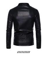 Nueva chaqueta para hombre, moda juvenil delgada para motocicleta, PU, - details 1