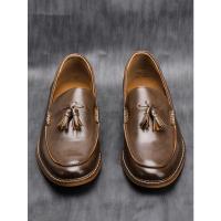 Zapatos casuales de hombre de estilo americano, mocasines cómodos de lujo a la moda, zapatos de cuero para hombre - details 7