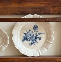 Plato de Cena Cerámico Vintage Ahunderjiaz Estampado de Flor Francesa Vajilla de Mesa Occidental - details 4