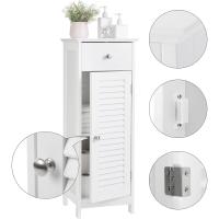 Almacenaje Pequeño Cajón Puerta Persiana Salón Dormitorio 30 x 32 x 87 cm Blanco - details 7