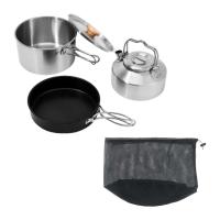 Juego de utensilios de cocina, olla para acampar, equipo de cocina al aire libre, mango plegable portátil - details 0