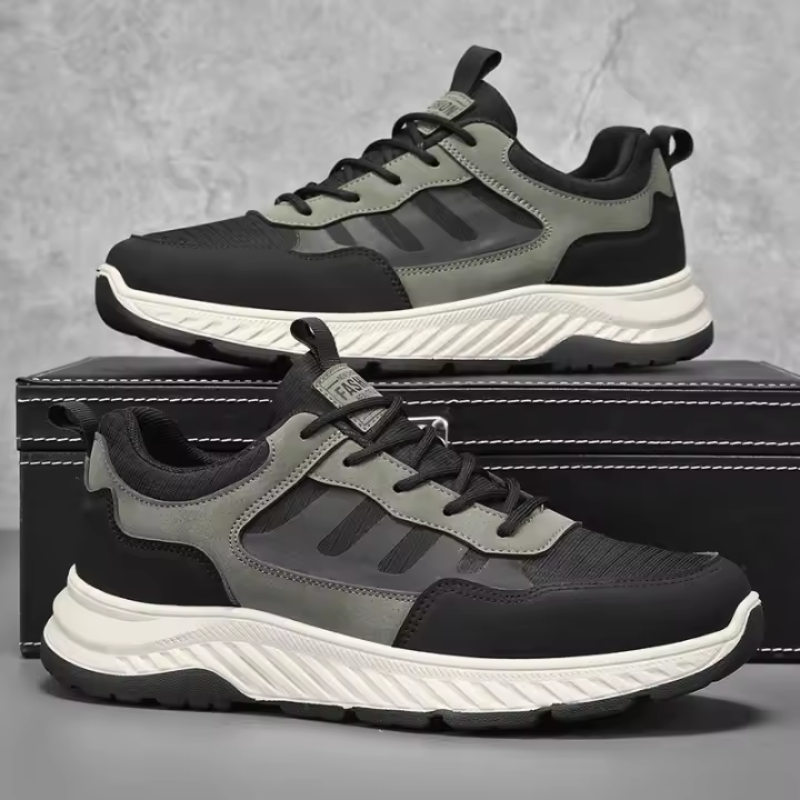 Zapatillas de Plataforma Ligeras y Cómodas para Hombres Superficie de Malla Transpirable - 1