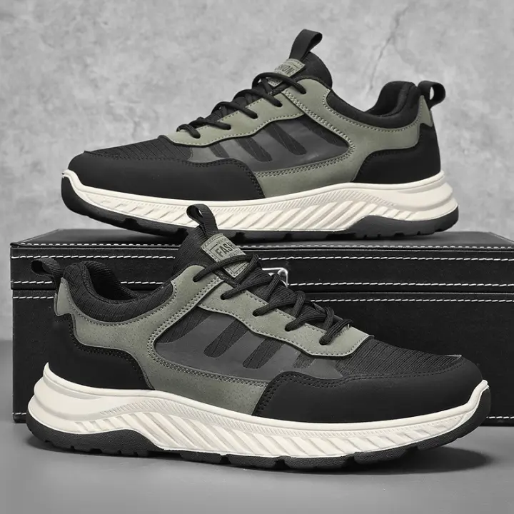 Zapatillas de Plataforma Ligeras y Cómodas para Hombres Superficie de Malla Transpirable - 1