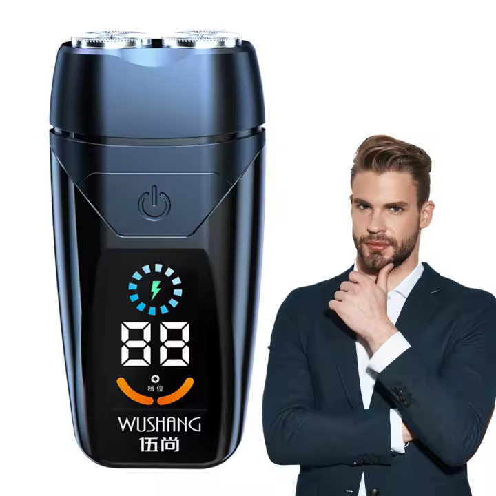 Afeitadora eléctrica inalámbrica, máquina de afeitar rotativa multifuncional de larga duración, adecuada para amante, marido, novio - 1