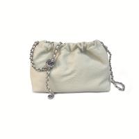 Bolso de hombro de cuero genuino para mujer, bolso nube, bolso de cadena plisado de gran capacidad, riñonera informal cruzada de un solo hombro, bolso multiusos para viajes y compras - details 8