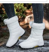 Botas de nieve cálidas de terciopelo para mujer, Botines altos, cómodos, zapatos de senderismo de fondo grueso, Invierno - details 16
