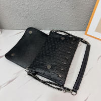 Bolso Cruzado De Cuero PU Negro Vintage Con Hebilla Y Estilo De Calavera Para Mujer Bolso De Hombro Moda Diseñador Bolsos - details 8