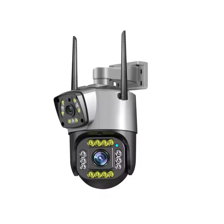 Cámara IP YOOSEE para seguridad exteriores 8MP 4K con lente dual y luz LED Wifi PTZ visión nocturna hasta 20-29m controlador Android tipo de montaje en pared - 1