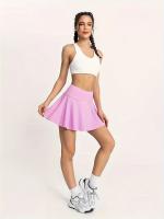 Siéntete genial mientras juegas al tenis: falda deportiva de yoga con pantalones cortos incorporados y bolsillos laterales - details 29