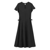 OUWU- Venta Rápida Nuevo Vestido De Mujer Estilo Europeo Vestido Redondo Con Lazo Ajustado A La Cintura Decoración De Lazo A La Moda Ropa De Mujer - details 5