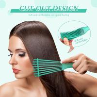 1 Pcs Hair Care Wet Detangling Brush - Octopus Hollow Structure Hair Brushes For Women No Pain Massageable Scalp Curly Hair - details 3