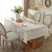 Romántico Ence estilo francés mesa de boda blanca, manteles de mesa de comedor, decoraciones de cocina - details 11