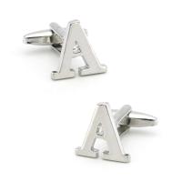 Gemelos con letras para hombre, hechos de material de latón de alta calidad, con 26 diseños de símbolos ingleses, disponibles para venta al por mayor y al por menor - details 1