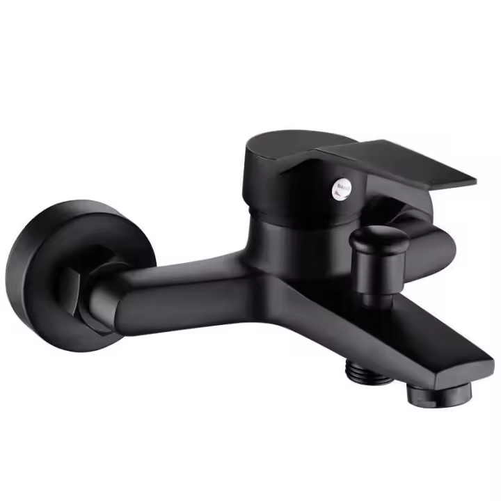 Grifo de bañera de ducha de acero inoxidable, mezclador de agua fría y caliente montado en la pared, grifo con boquilla Vae para Baño - 1