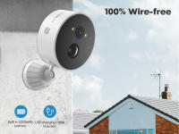TMEZON-cámara de seguridad IP inalámbrica para exteriores, videocámara de 1080P con WIFI, batería recargable, Audio bidireccional, aplicación ICSEE de movimiento PIR - details 3