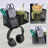 Clip desmontable en soporte para taza de escritorio, Clip de Metal, soporte giratorio antiderrames para auriculares, fácil instalación, ahorro de espacio - details 1