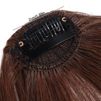 Postizo sintético Invisible, flequillo de aire 3D, extensiones de cabello con flecos falsos, flequillo superior, flequillo recto, Clip en flequillo falso para mujeres - details 3