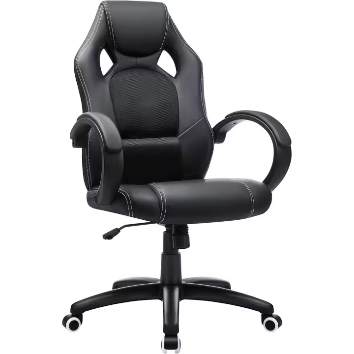 Ergonómica regulable con ruedas, OBG56B, negro, 776732 - 1