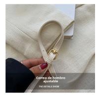 Bolso pequeño de estilo coreano con diseño de nicho para mujer, nuevo bolso para teléfono a cuadros a la moda, bolso cruzado de lana de verano, pequeño bolso cuadrado - details 5
