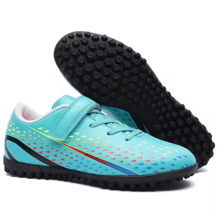 Zapatos de tacos de fútbol para niños y niñas, zapatos de césped de tierra firme, zapatos de fútbol para deportes al aire libre - 1