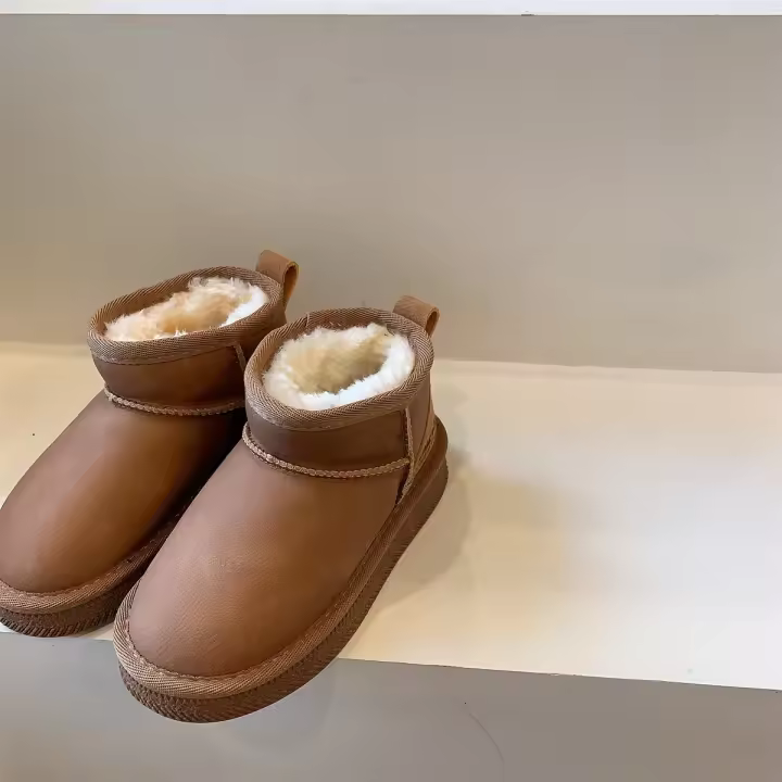 Botas de nieve zapatos de algodón botas cortas botas calientes bebé zapatos de terciopelo invierno - 1