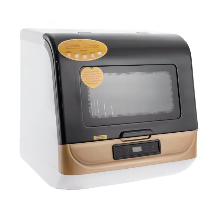 Lavavajillas portátil moderno, encimera de mesa, minilavavajillas con manguera de agua, DWS-T05 dorada, 220V, 800w - 1