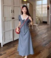 Vestido de Encaje de Alta Gama con Mangas Cortas Estilo Hepburn para Mujeres - details 4