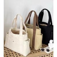Bolso de lona de gran capacidad para el trabajo, bolso de mujer estilo universitario - details 1
