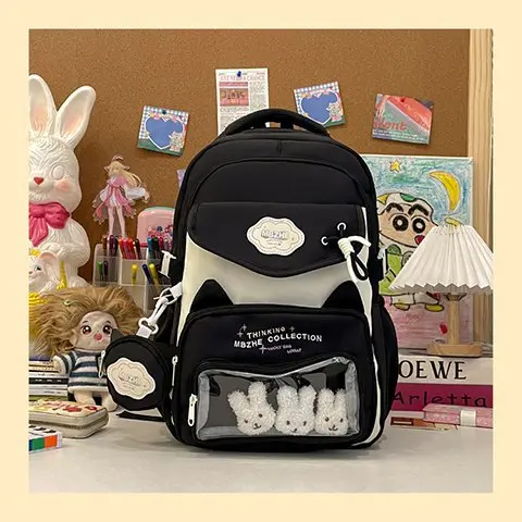 Mochila de Nylon para Estudiantes de Secundaria Gran Capacidad, Diseño de Gatos Lindos, Bolsas de Bebé - 1