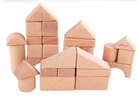 Bloques de construcción Montessori para niños, juguete educativo de bloques geométricos, arcoíris, Castillo de madera de colores - details 1