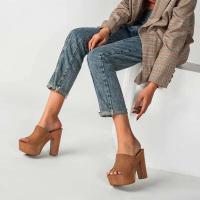 Tacones altos con punta abierta a la moda para mujer con entrega en forma de gota de agua - details 6