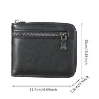 Cartera corta Retro fina para hombre, tarjetero de identificación, billetera plegable de cuero PU, tarjetero, monedero, monedero de negocios diario - details 0