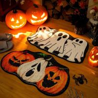 Felpudo de Halloween, alfombra de imitación de cachemira, absorbente y antideslizante para baño, resistente a las manchas y al desgaste, decoración de Halloween - details 0