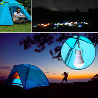Lámpara Solar Portátil Bombilla LED Recargable para Campamento Pesca Nocturna Panel Solar de Energía Renovable Luz Blanca 1.5W - details 14