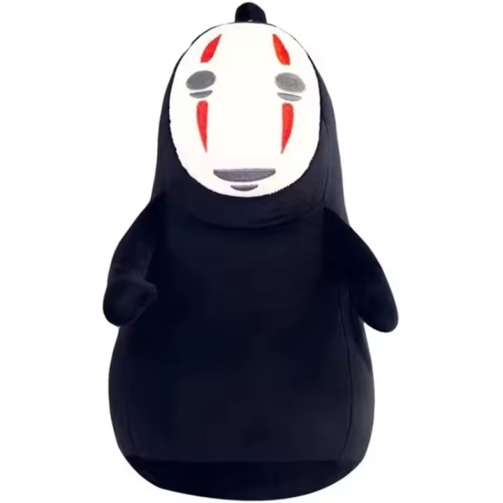 Juguete de peluche sin rostro para hombre, muñeco de peluche adorable de anime coleccionable, juguetes para niñas y niños, cumpleaños, Año Nuevo, 14 pulgadas/36 cm (rojo, mediano) - 1