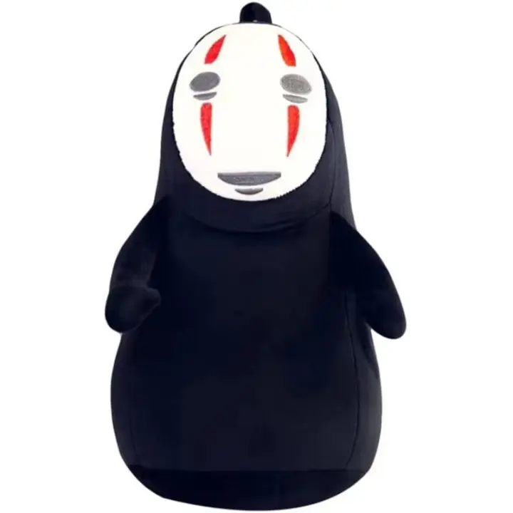 Juguete de peluche sin rostro para hombre, muñeco de peluche adorable de anime coleccionable, juguetes para niñas y niños, cumpleaños, Año Nuevo, 14 pulgadas/36 cm (rojo, mediano) - 1