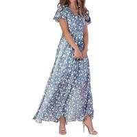 Vestido floral de gasa de las mujeres 2025 nuevo vestido largo primavera y verano impresión falda de gama alta ropa de mujer - details 10