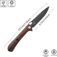 Cuchillo Plegable Sitivien ST145 con Hoja de Acero 14C28N y Mango de Micarta/G10 para Uso Doméstico Camping y Supervivencia EDC Herramienta de Hojalata - details 9