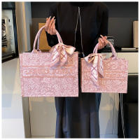 Bolso de Mano Impreso de Estilo Nacional para Mujeres Bolso de Oficina de Gran Capacidad Versátil para Primavera/Verano - details 29