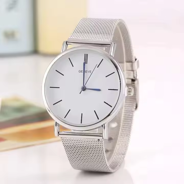 WOKAI de lujo premium Malla de acero inoxidable con reloj de calendario de moda ultrafino Reloj luminoso impermeable para deportes de ocio para hombres - 1