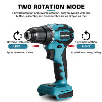 Taladro de Impacto Inalámbrico Kamolee 10mm/13mm con Cerdas para Bricolaje en Casa Herramientas Eléctricas Compatible con Batería Makita 18V - details 14