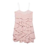 Vestido corto informal con tirantes sueltos y decoración en capas dulces, moda PB&ZA2025, nueva ropa de verano para mujer - details 2