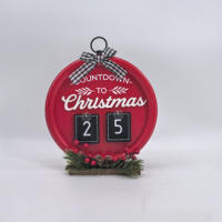 Calendario de Navidad con cuenta atrás artesanías de madera, adornos redondos, calendario de Navidad - details 8