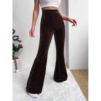 Pantalones acampanados lisos de pana de cintura alta para mujer, moda coreana, nuevos clásicos, Otoño Invierno - details 18