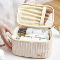 Bolsa De Maquillaje Para Mujer Viaje Organizador De Cosméticos Estilo Sólido Bolsa Portátil De Cuero PU Neceser Bolsa De Cosméticos - details 0