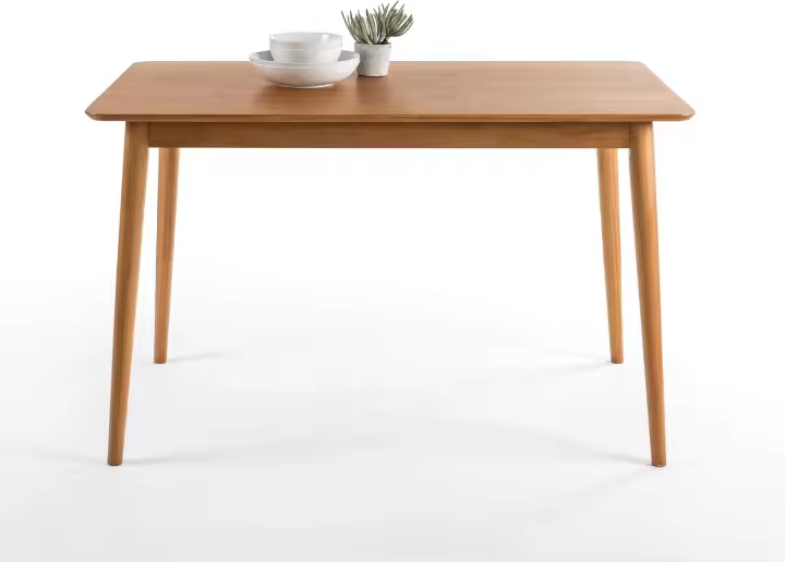 ZINUS Jen Mesa de comedor de madera de 120 cm |   Mesa de cocina de madera maciza |   Montaje sencillo, espresso - 1