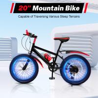 Bicicleta de Montaña de Acero de Carbono Ajustable a la Altura Estilo Urbano con Frenos de Caliper, Botella de Agua, Compas Material de Acero al Carbono Deportes y Exteriores - details 0