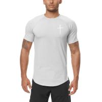 Camiseta ajustada con estampado cruzado personalizado para hombre, ropa deportiva de secado rápido para gimnasio, Fitness, culturismo - details 10